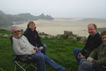 Views of Three Cliffs Bay from camping area