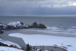 The beach covered in snow (early 2010)