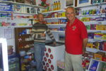 On-site shop selling bread, milk and general groceries